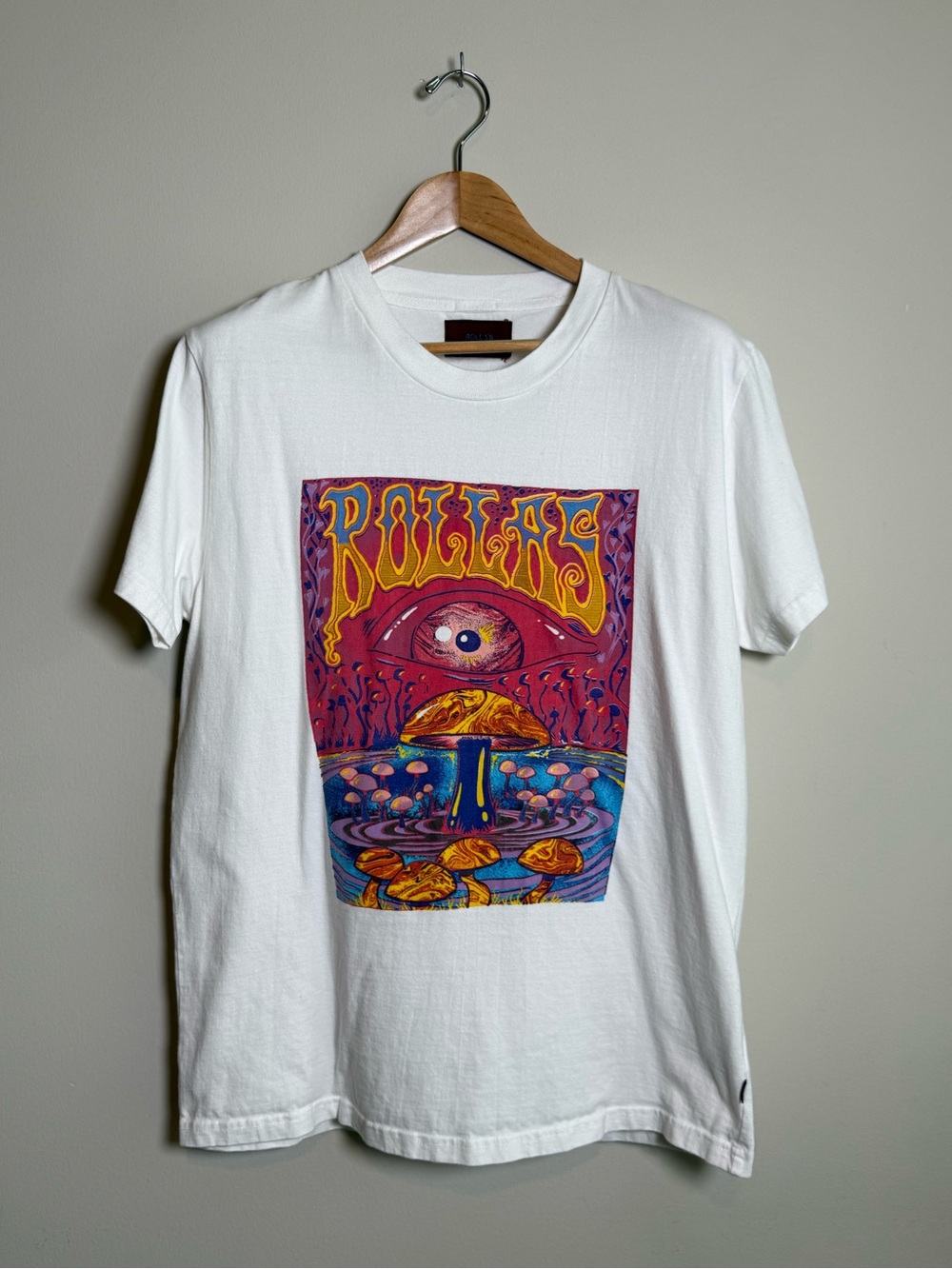 Rolla's | Psychedelic Mushroom Graphic T-Shirt | White | Medium
